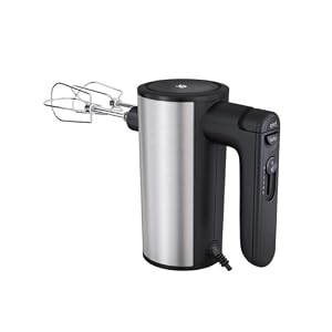 WMF Kult X Handmixer – Handrührgerät aus Edelstahl Cromargan mit 5 Geschwindigkeitsstufen und Turbofunktion, leistungsstark, Küchenmixer zum Rühren, Kneten und Aufschlagen, ergonomisch, leise, schwarz