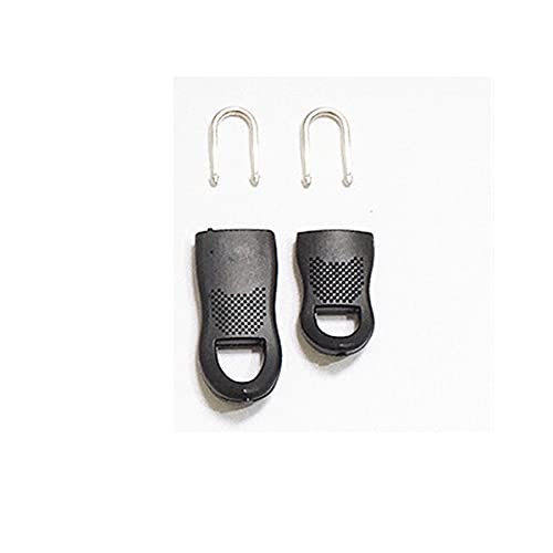 Lfang-Cremalleras 5pcs Reemplazo de la cremallera Etiquetas Zip Fixer para ropa Negro Cremallera Pull Fixer para bolsa de viaje Maleta Tienda de ropa, Duradero en uso(Black 5pcs,35x15mm)