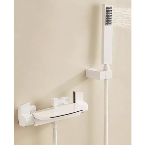 Robinet de bain en laiton contre le calcaire avec douchette cascade pratique