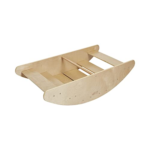 Image of ECR4Kids Rocking Boat and Steps, Play Center, Natural
