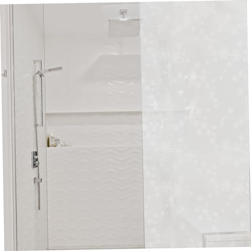 Película adhesiva opaca para ventana con diseño copo de nieve miniatura 3