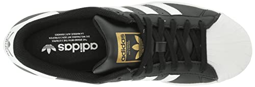 Image of adidas Men's Superstar Shoe, Black /White /Black, 11