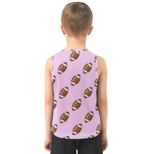 J JOYSAY Football Repetition Lilac Boys Tank Top Sleeveless Muscle Shirts Quick Dry Kids T-Shirts 3-15T3