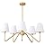 9MMML 30.5" 5 Arms Gold Chandelier, 5 Lights Kitchen Island Lighting with White Fabric Shade,Dining Room Light Fixture for Hallway Entryway Foyer Living Room?E12.