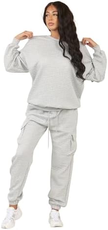 Vibes Tracksuit Womens Full Set Lounge Wear Sets 2 Piece Ladies T...