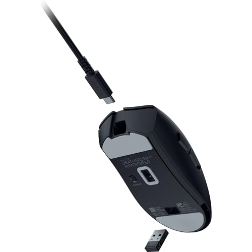 Razer DeathAdder V3 HyperSpeed Wireless Gaming Mouse: 55g Lightweight - USB C Charging - Up to 100 Hr Battery - Advanced 26K Optical Sensor - Gen-3 Optical Switches - 8 Programmable Controls - Black - image 9