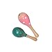2pcs Juguete de Sonido del Martillo del traqueteo del bebé de la coctelera Musical de Madera Maracas de Madera Mini Bola de Arena para los niños Color al Azar