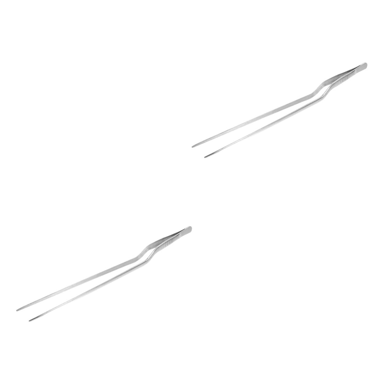 OUNONA 2stücke -tweezer Multifunktionale Kochzange Für Grillen Anrichten Und Dekorieren Leicht Zu Reinigen Hitzebeständig Und Rostfrei Für Lebensmittel Und Bastelarbeiten