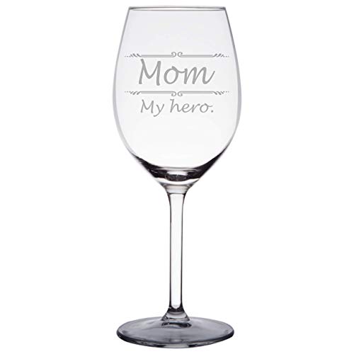 Personalized Stemmed Wine Glass with Custom Engraving, Perfect Gifts for Mom, Girlfriends, Wife, WG02