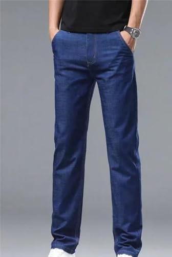 Men's Summer Jeans Stretch Denim Pants Business Casual Straight Classic Work Trousers Slim Fit2