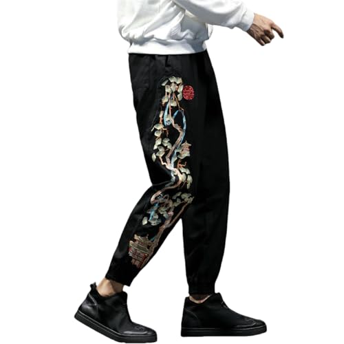 Pantalon style chinois homme printemps été décontracté lâche