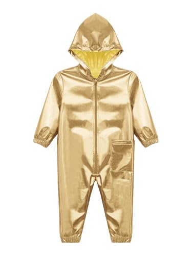 Fille combinaison avec capuche pour bébé déguisement alien or 3-4 ans - 5