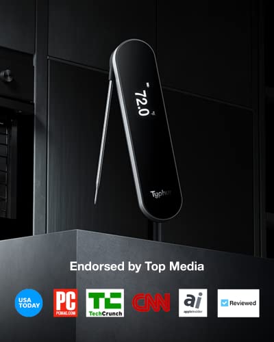 Typhur Instaprobe, No.1 Fastest (Less Than .75 Seconds) Meat Thermometer Digital, Instant Read Thermometer With Oled Display, Ip67 Waterproof Food Thermometer For Grill, Bbq, Cooking, Smoker #TOP3