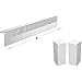 Baseboarders Basic Series 3 ft Galvanized Steel Easy Slip-On Baseboard ...