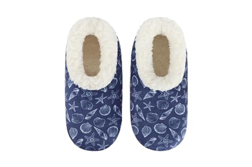 Snoozies Women's Seaside Garden Prints Seashell-Large