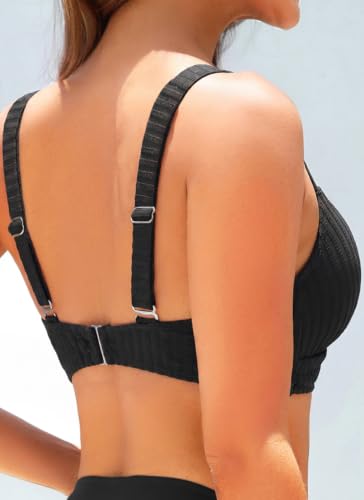 Image of Aqua Eve Women Underwire Bikini Top - Push Up Swimsuit Top Bra Padded Bathing Suit 2026 Twist Front Swimwear
