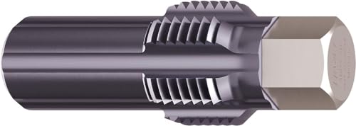 HAZET Gewinde-Nachschneider 4683-20, 13 mm Außen-Sechskant, M20 x 1,5, für NOX-Sensoren an Lkw und Pkw, Führungsbolzen verhindert Verkanten, TiAIN-Beschichtung