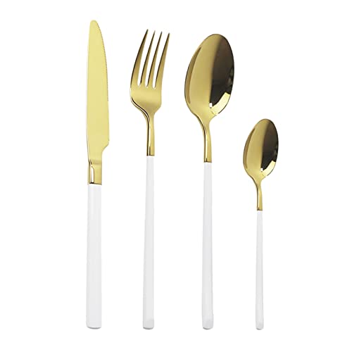 Ménagère en acier inoxydable 304 blanc de haute qualité pour table élégante