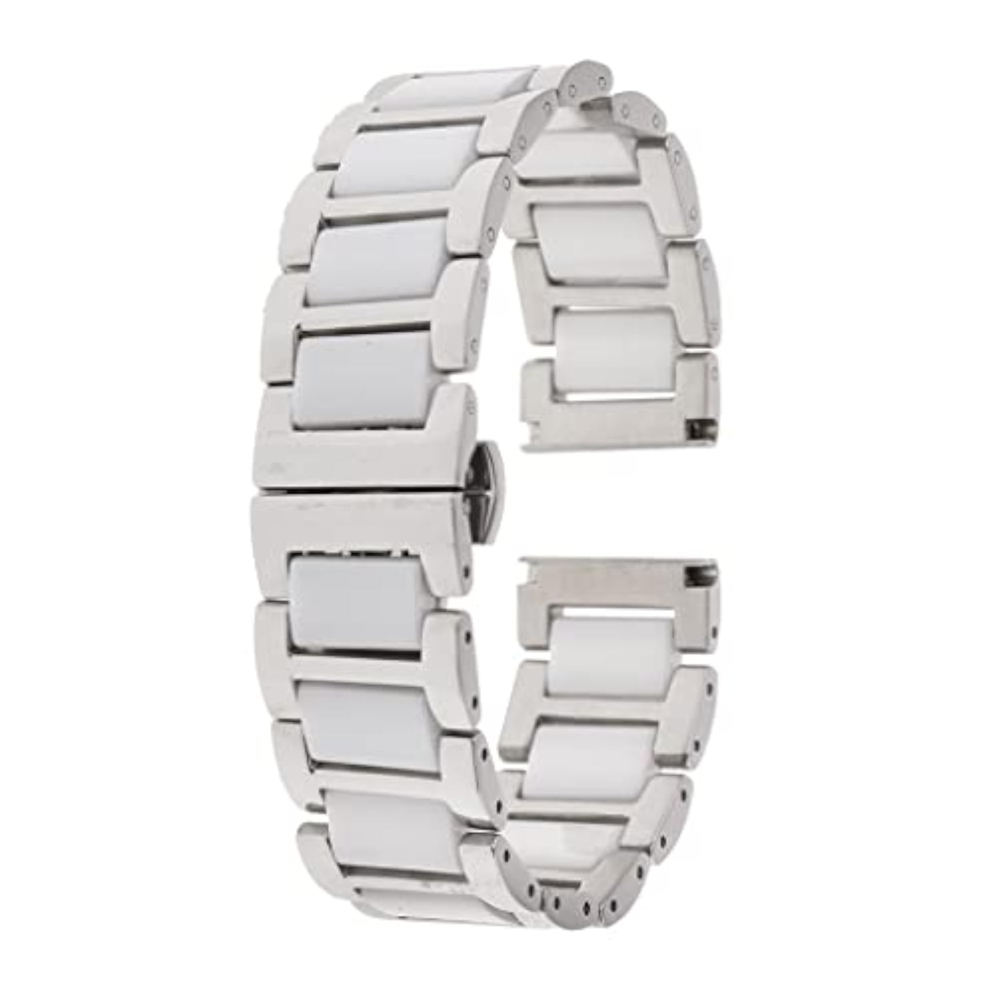 Stainless Steel Ceramic Links Watch Band Strap