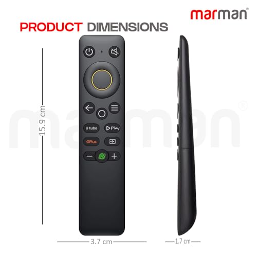 Image of marman Compatible with Realme Non Voice Remote Control Suitable for 4K Android SMART LED LCD Television with Hotkeys - Pairing Not Required - Match Key By Key with Original Remote