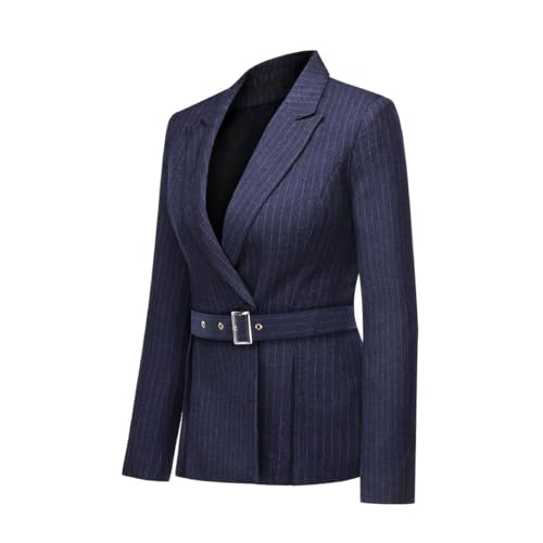 YUNCLOS Women's 2 Piece Office Lady Stripes Business Suit Set Slim Fit Blazer Jacket Pant3