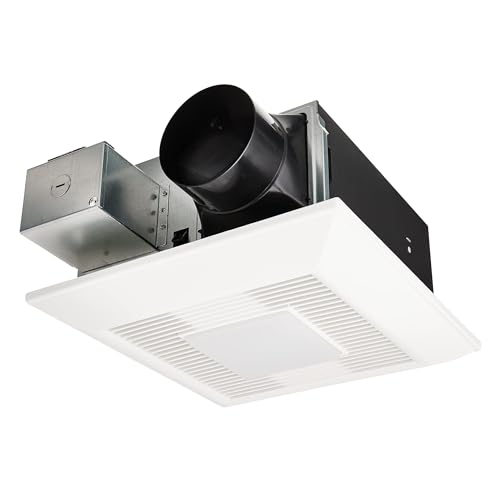 Panasonic WhisperFit Ceiling Mount Bathroom Exhaust Fan with Dimmable LED Light, 50-80-110 CFM, FV-0511VFL1