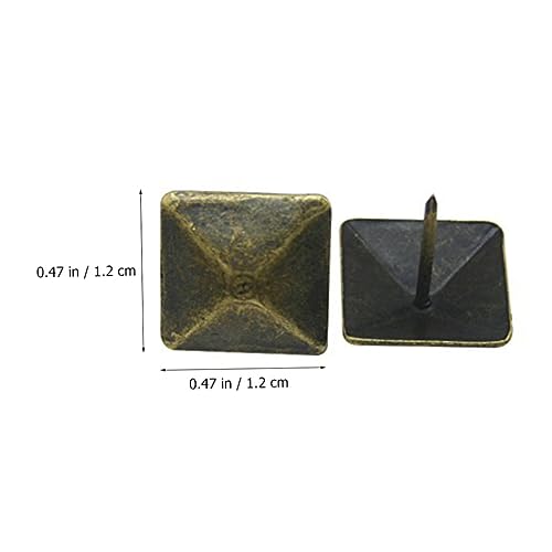 160 piezas de clavos con cabeza grande de latón diseño antiguo piramidal para tapicería miniatura 2