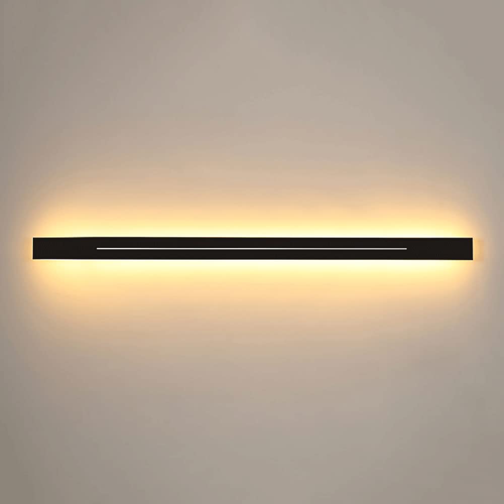 Lámpara de pared lineal moderna de luz cálida LED 3000K para crear iluminación de ambiente