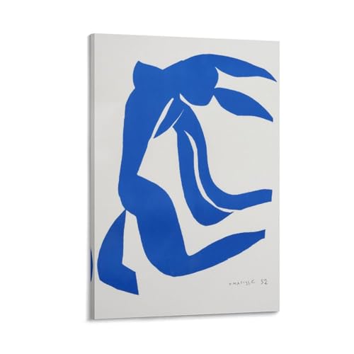 アンリ・マティス(なびく髪のダンサー)ポスター キャンバス プリント 部屋飾り ウォールアート ベッドルーム ポスター 壁の絵 版画 インテリア12x18inch(30x45cm)