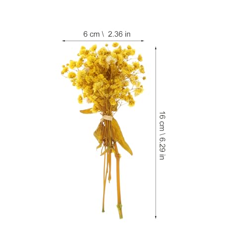 Ramo de Flores Secas Gypsophila Amarillas, 3 Atados miniatura 2