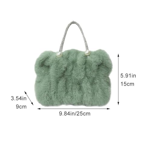 Plush Pearl Crossbody Bag Wallet Tote Bag Cross Body Bag for Woman Handbag Purse Fluffy Purse Cute Fuzzy Shoulder Bag3