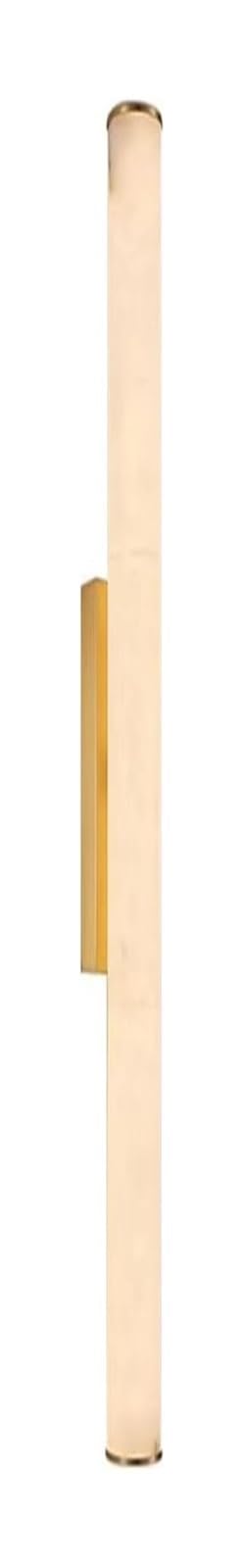 SXSCARKX Wall Light Sconce Spanish Natural Marble Sconces Strip Alabaster All Copper Indoor Lamps for Bedroom Staircase Living Room Corridor(Gold,60cm)