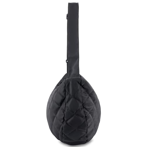 Image of Women's Hobo Handbags Large Capacity Tote Crossbody Bag Boho Purses Trendy Shoulder Handbags Polene Ladies bolsos para mujeres Crescent Black
