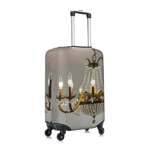 Ball Room Chandelier Print Personalized Travel Luggage Cover With Zipper, Elastic Luggage Cover,For Daily Use3