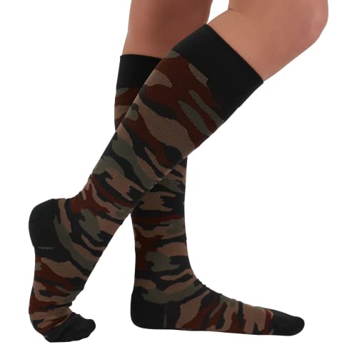 Image of Rejuva Camo 15-20 mmHg Knee High Compression Socks for Women & Men