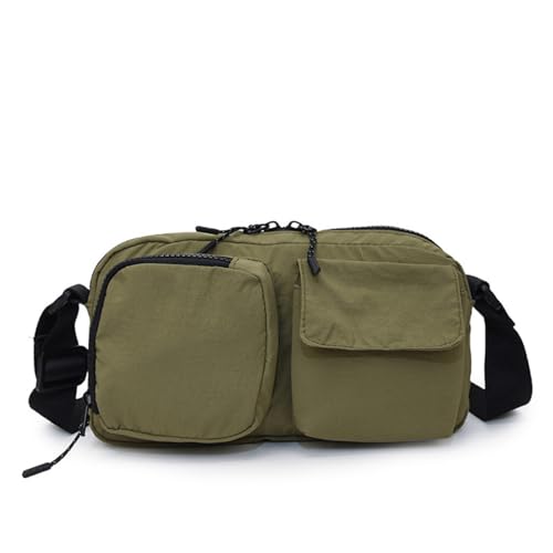 Image of Small Nylon Crossbody Bags for Women Men With Drawstring Cell Phone Purse Wallet Handbags with Inner Compartments