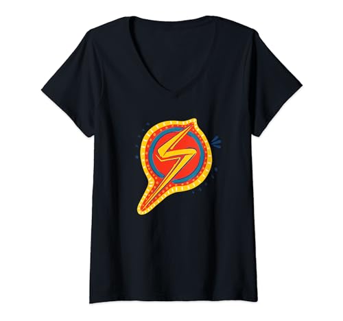 T-shirt Ms. Marvel femme col en V, fini les hauts de geek informes et sans style