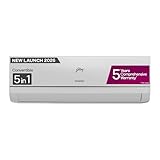Godrej 1 Ton 3 Star,New star rated, Inverter Split AC, 5-in-1 Convertible Cooling, AI Powered, Self Clean, Copper Condenser, AC with Air Filter Air Conditioner (AC 1T EC HIC 12Y3TH CA, White)