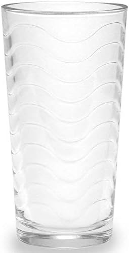 Miniatura 2 de Circleware Pulse - Juego de 4 vasos altos de base pesada de 15.7 onzas, vasos para beber té helado, cristalería para agua, jugo, cerveza, 4