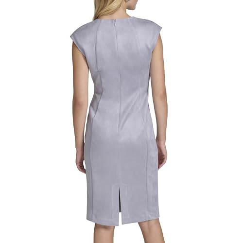 Calvin Klein Women's Work Suede Sheath Dress4