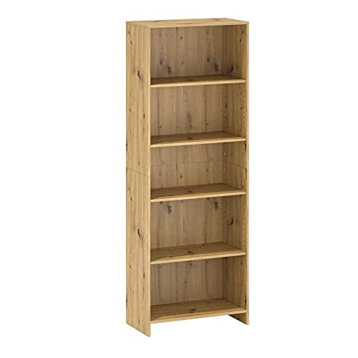 198 cm bokhylla stående hylla kontorshylla hyllsystem arkivhylla mapphylla CD DVD hylla kökshylla 5 fack (artisan-ek