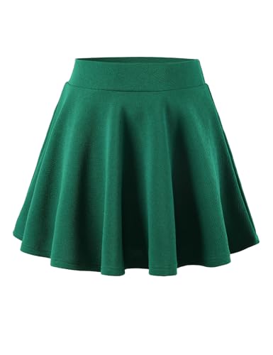 Hvididan Saia para meninas, saia patinadora plissada uniforme infantil casual mini flare simples, Ve