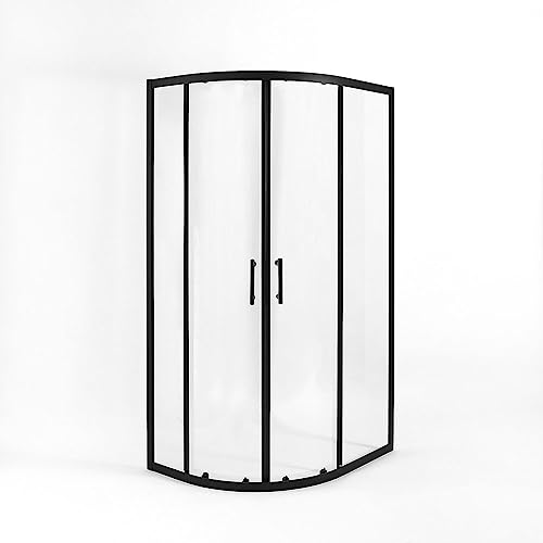 Milano Nero Black Offset Quadrant Shower Enclosure - 1000mm x 800mm