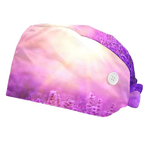 Chapeaux de travail ajustables avec bandeau absorbant 2PCS