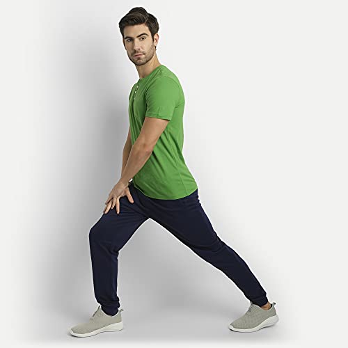 Image of AM SWAN Premium Cotton Half Sleeve Henley T-Shirts