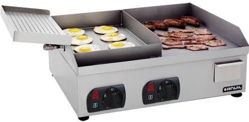 Nova Kitchen Anvil Electric Flat Top Grill, 600mm, Stainless Steel Commercial Griddle