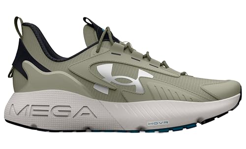 Under Armour Men's UA HOVR Mega 2 MVMNT Sportstyle Shoes Athletic Sneakers (Cosmic Blue/Grove Green/Black/300, US Footwear Size System, Adult, Men, Numeric, Medium, 11)
