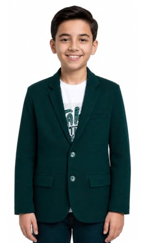 Image of CHARCHIT Boys Regular Fit Plain Blazer and T-Shirt