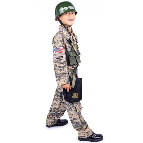 Dress Up America Army Special Forces Costume Set With Navy Seal Helmet