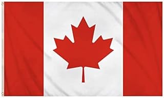 JKG® 5FT X 3FT LARGE CANADA FLAG - Canadian Flag | National Canada Flag | Party Canadian Football Bunting Flags Decorations Party Accessories, Car, Body Flag, Outdoor [With Metal Eyelets]